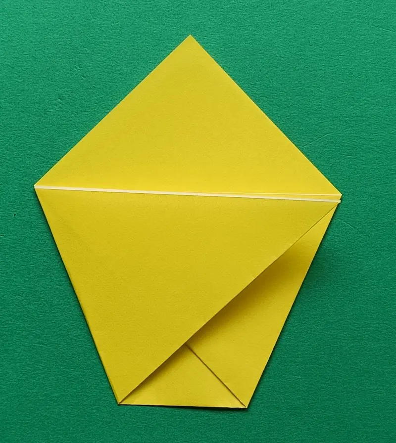 Fold the left corner diagonally