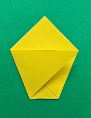 Fold the left corner diagonally.