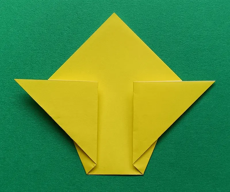 Fold right to make the other wing