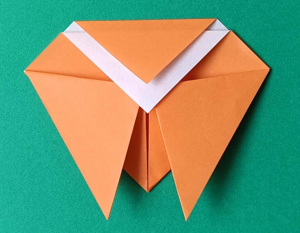 Fold the second layer of the top corner down