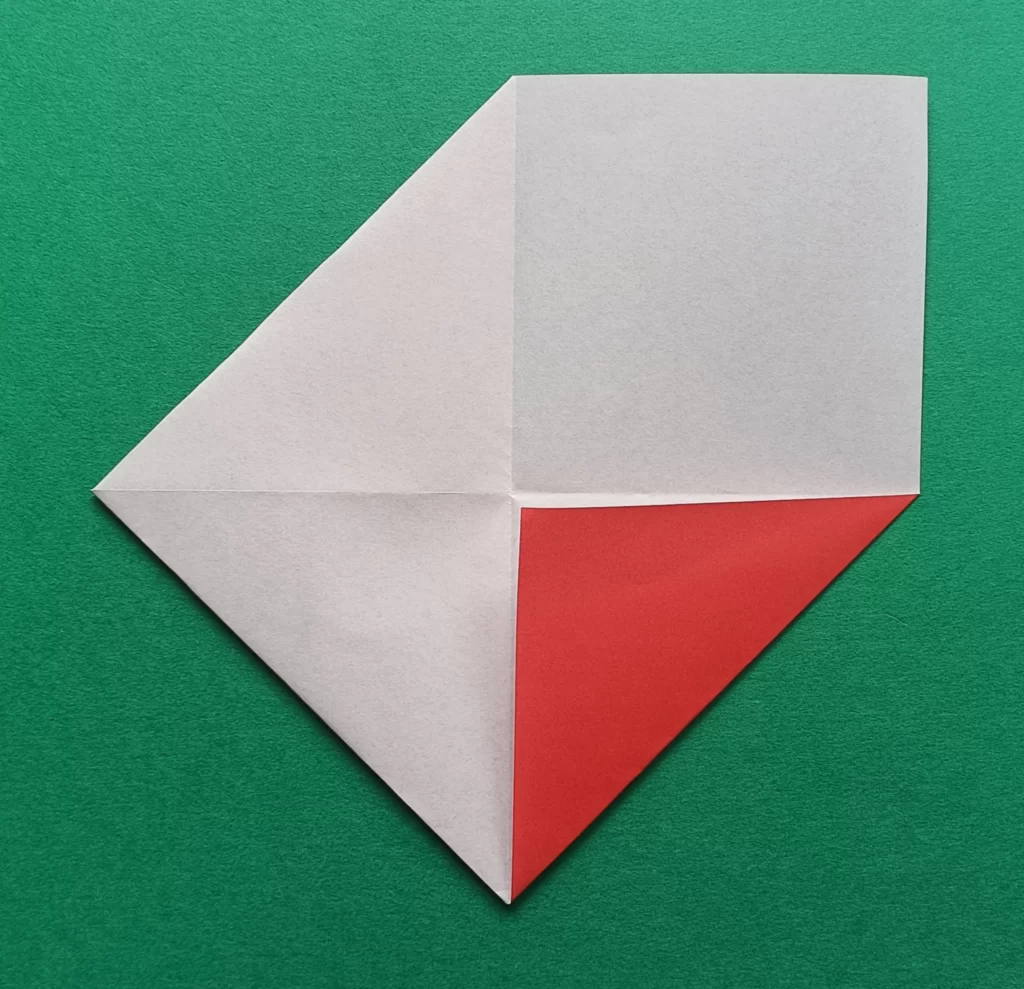 Fold the bottom right corner to the middle