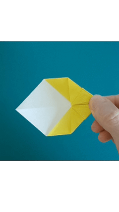 Easy origami ribbon step16 tutorial for kids