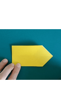 Easy origami ribbon step8 tutorial for kids
