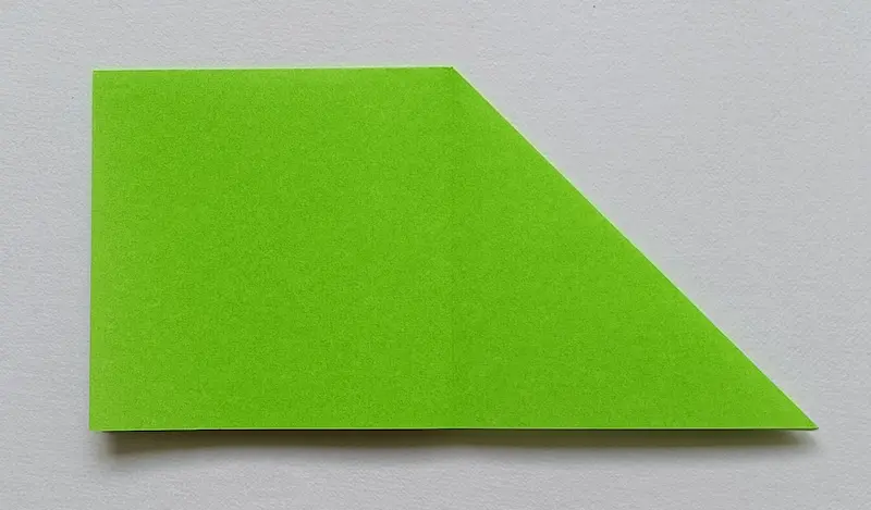 Fold the right square to the left at the center
