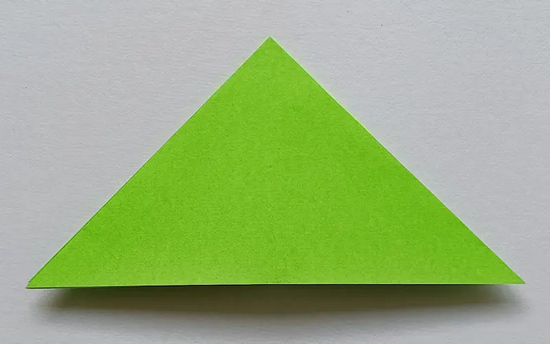 Open the pocket and flatten it to make a triangle