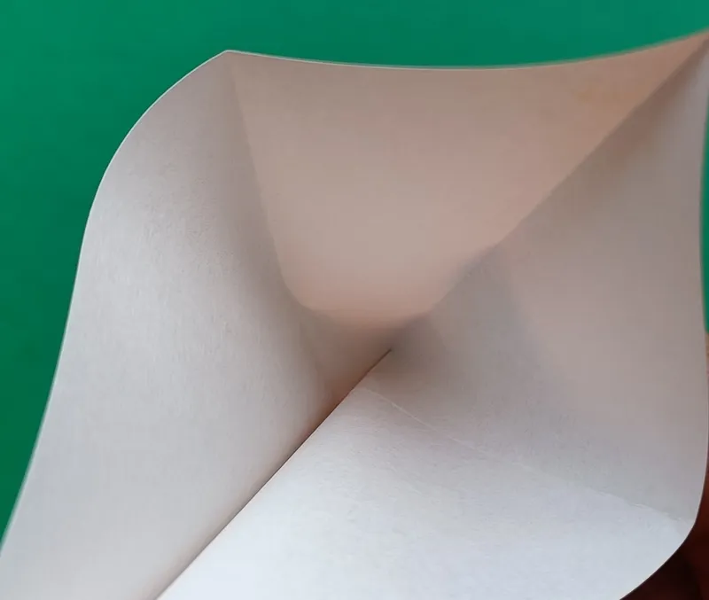 Push the tip inward along the creases(1)