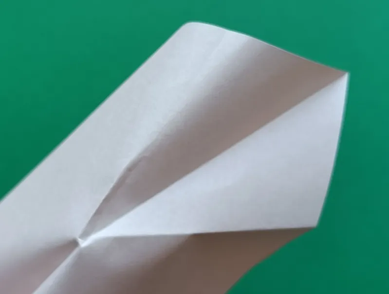 Fold the tip outward along the creases