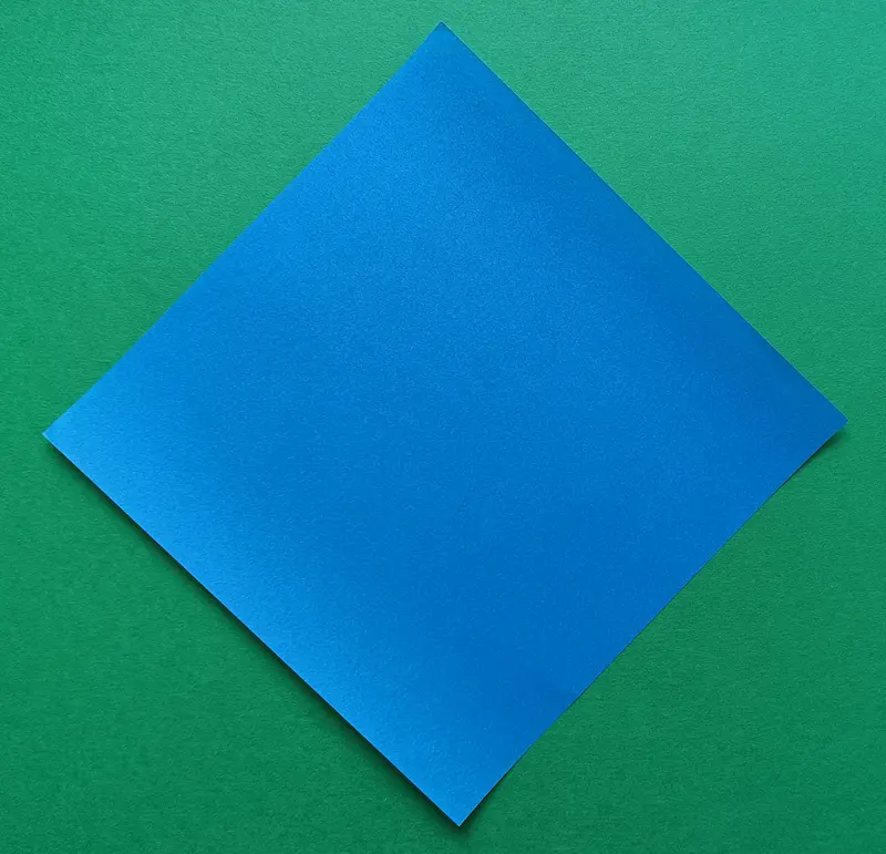 Place your square paper like a diamond shape