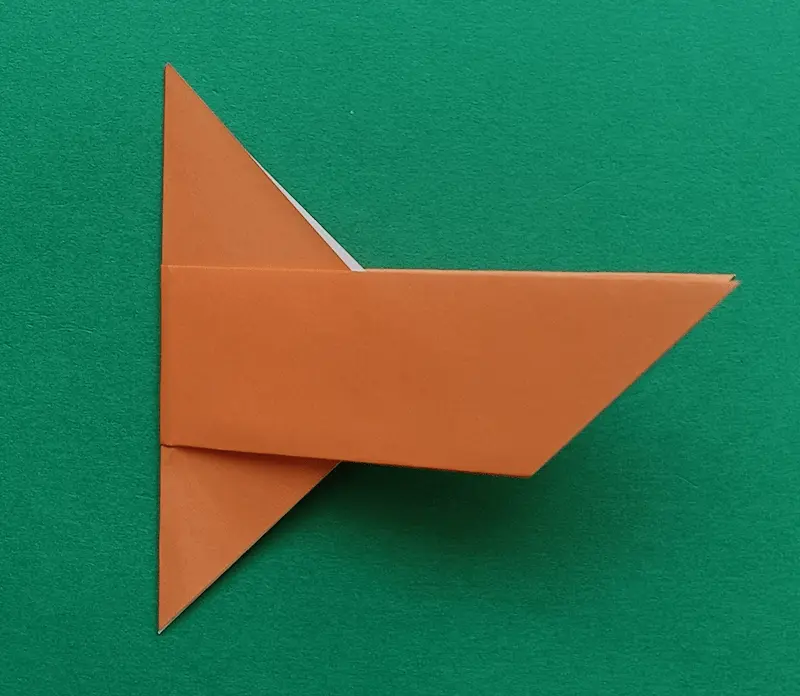 Fold it in half to the right.