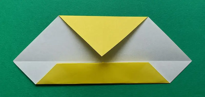 Fold the bottom up to the middle