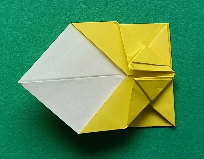 Fold the top-right corner to the middle