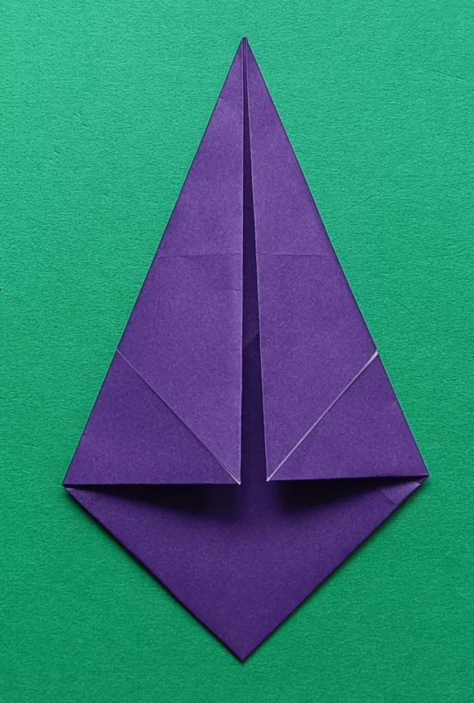 Fold the right side to the center line.