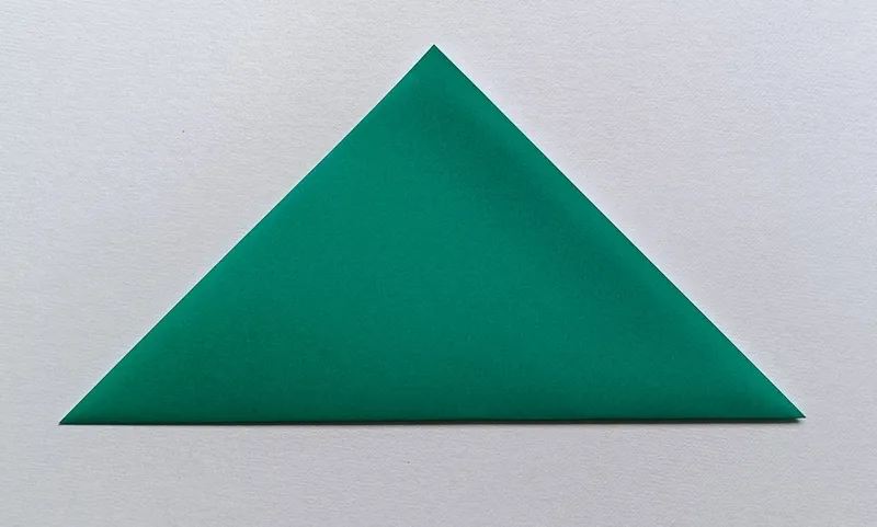 Fold the bottom corner up to meet the top corner