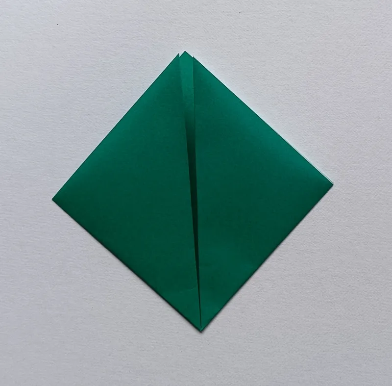 Fold the right corner up to meet the top corner