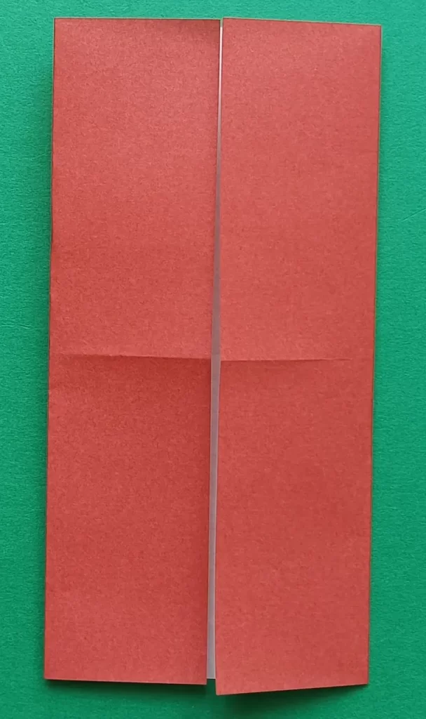 Fold the right side to meet the center line