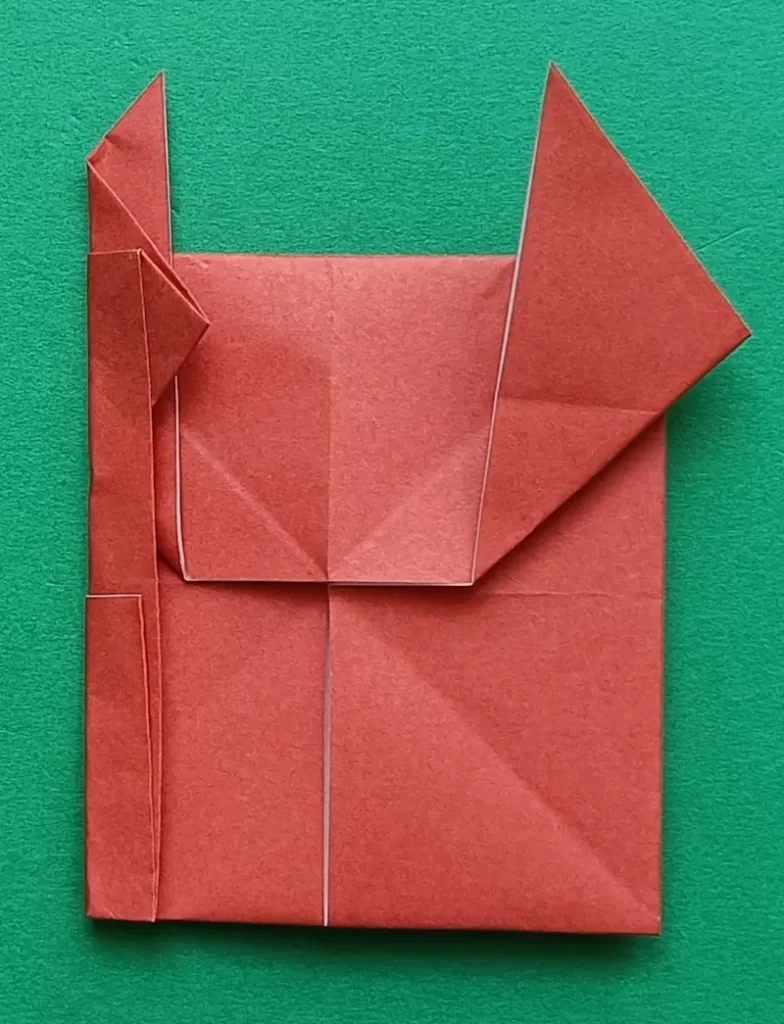 Fold the left side to make it thin