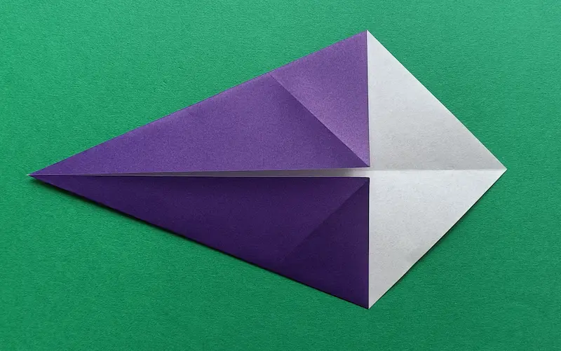Fold the top to the center crease