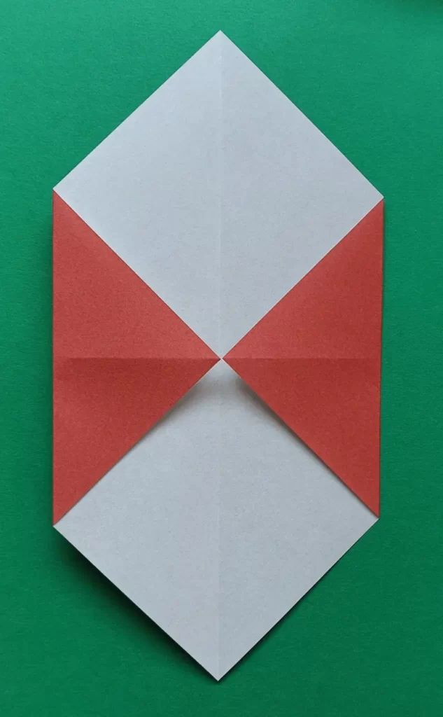 Fold the right corner to the center