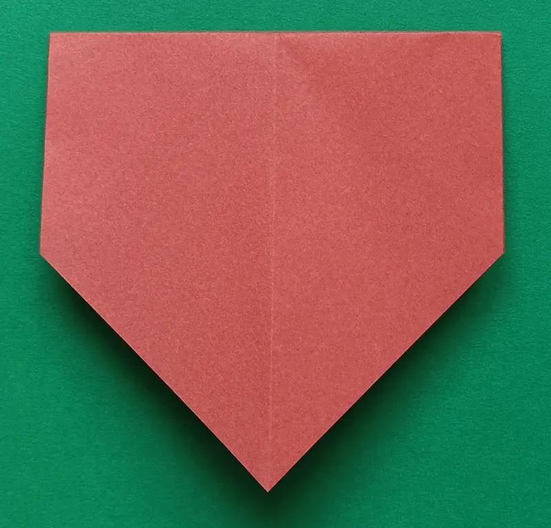 Fold the paper in half from top to bottom