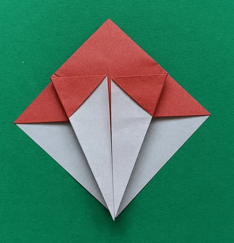 Fold the right corner to the center